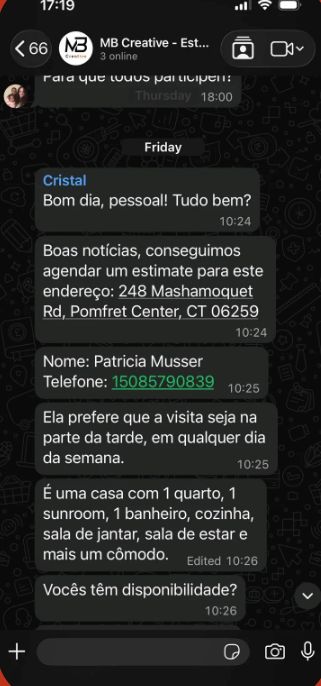 Novo lead Patricia Musser em Pomfret Center